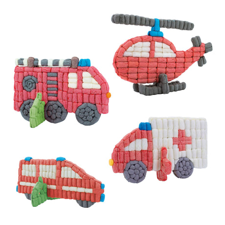 Playmais amusant à jouer au camion de pompiers