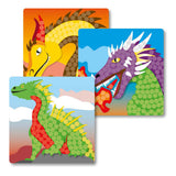 Playmais mosaic cartes décorer le dragon fantastique