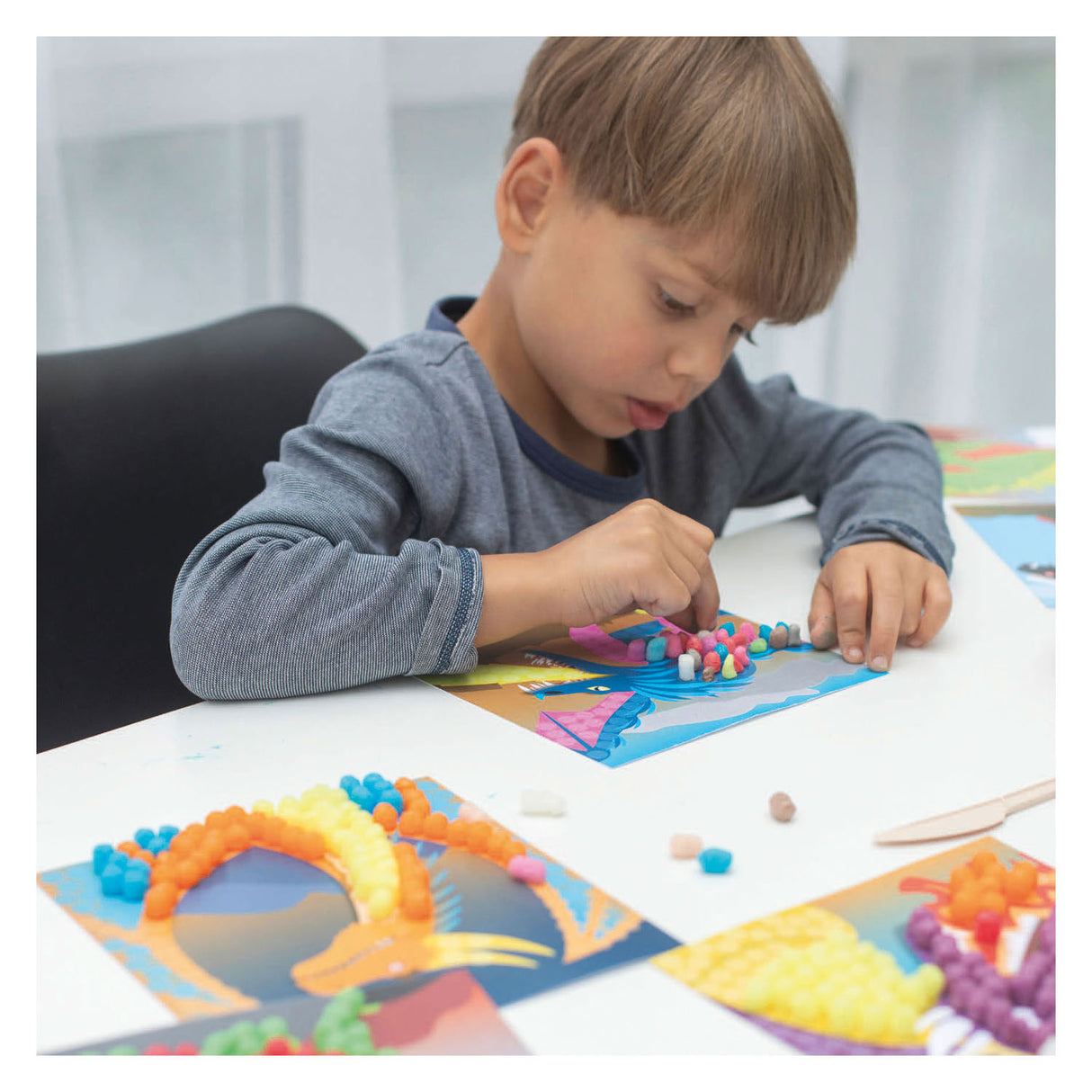 Playmais mosaic cartes décorer le dragon fantastique