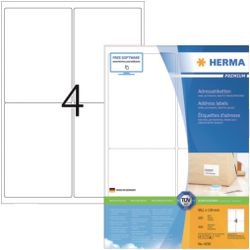 Étiquettes d'adresse Herma blanches 99,1x139 premium a4 400 pcs.