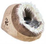 Trixie panier chat igloo minou beige marron