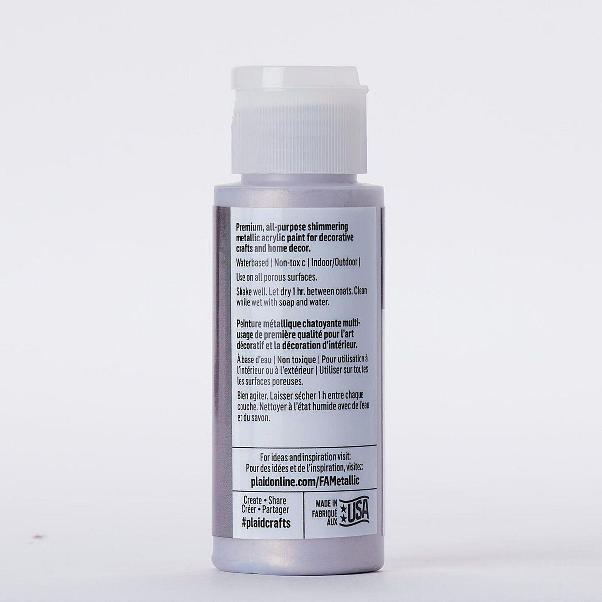 Folkart • peinture acrylique métallisée acier chatoyant 59ml