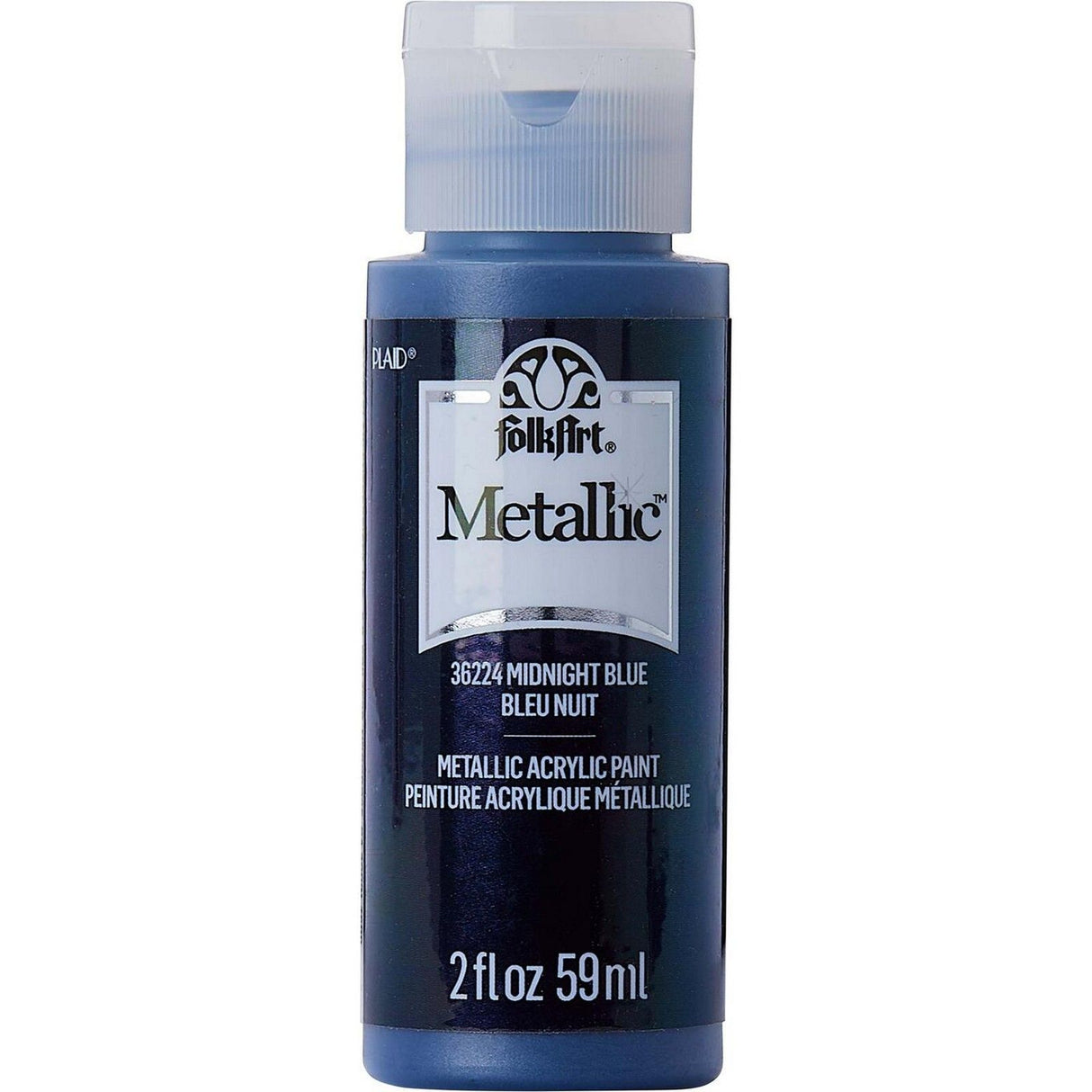 Folkart • peinture acrylique métallisée bleu nuit 59ml