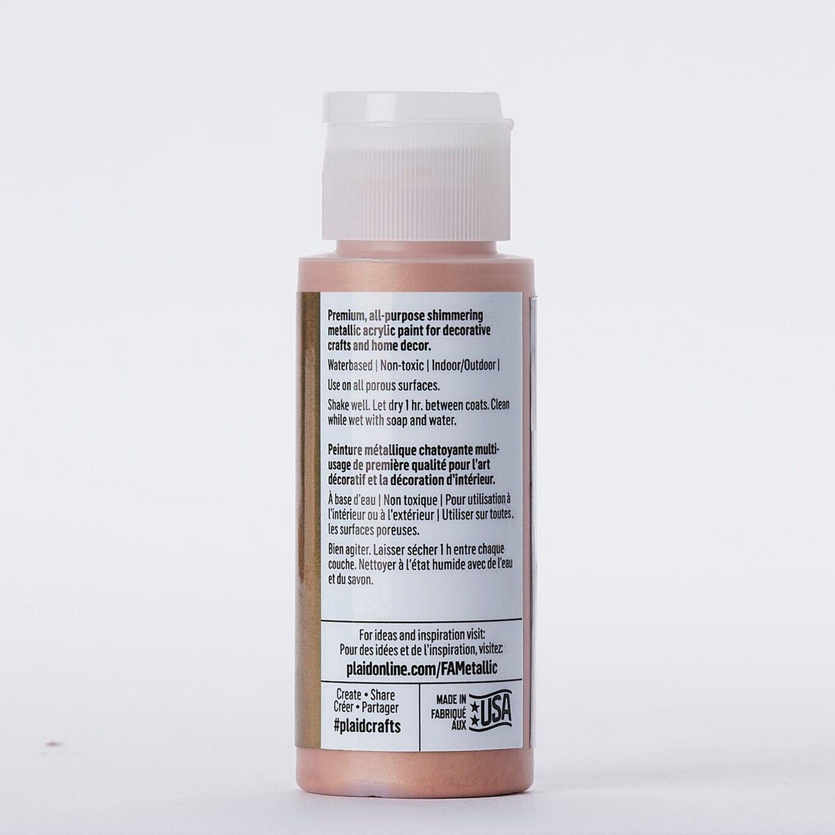 Folkart • peinture acrylique métallisée cuivre radiant 59ml