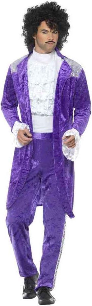 Déguisement de prince violet des années 80 Smiffys - taille l