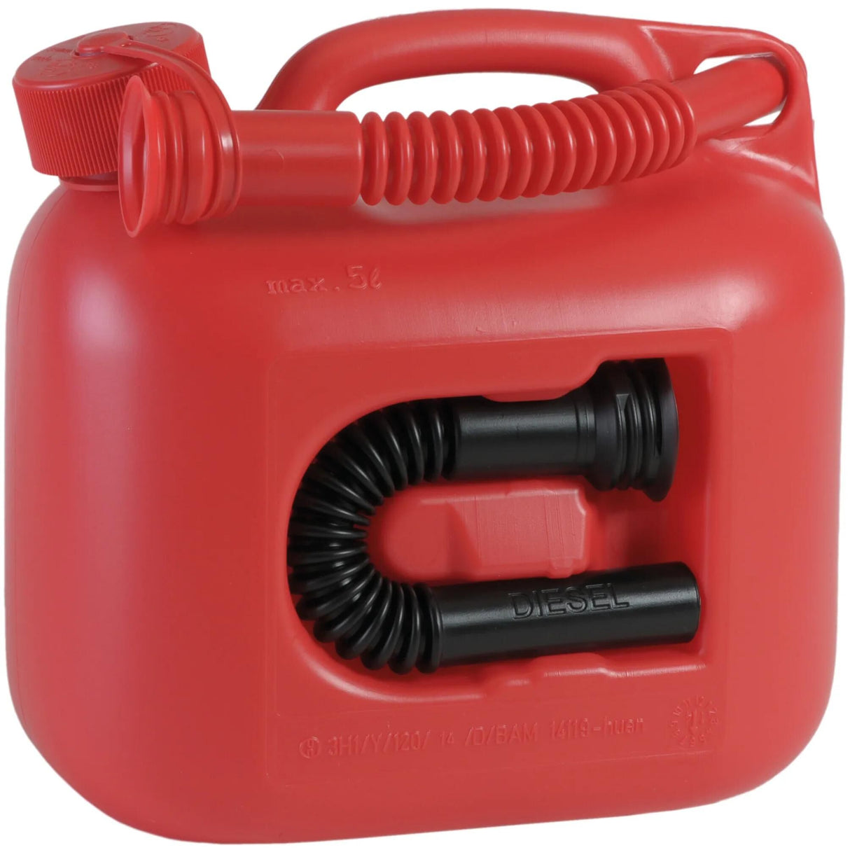 Hünersdorff jerrycan premium (un) bidon d'essence 5l plastique rouge, un