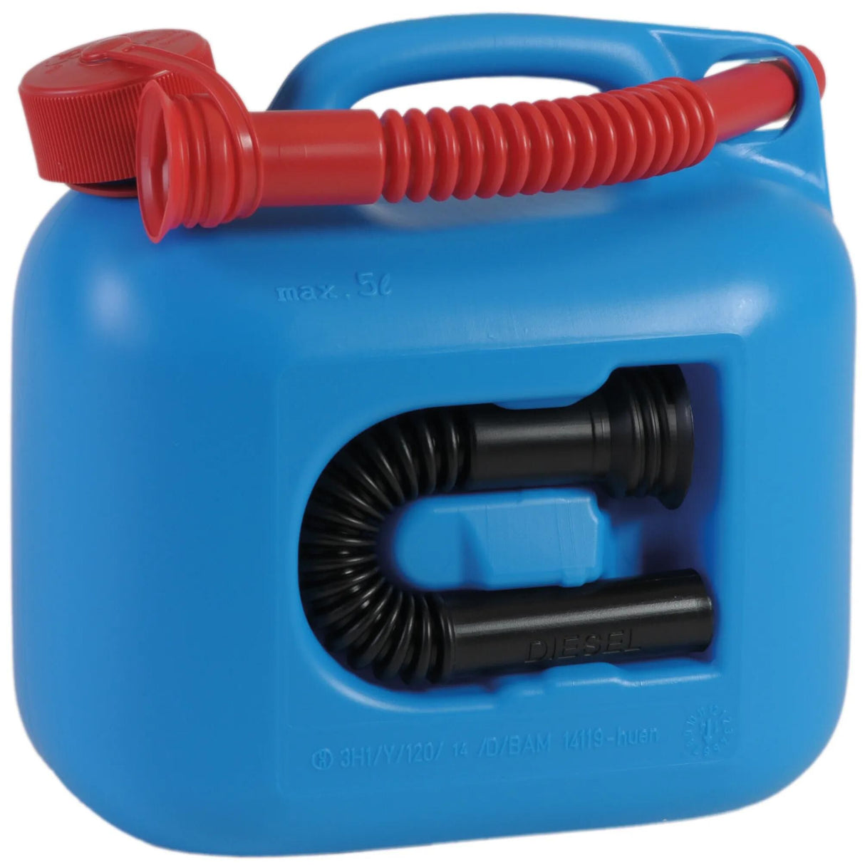 Hünersdorff jerrycan premium (un) bidon d'essence 5l plastique bleu, un