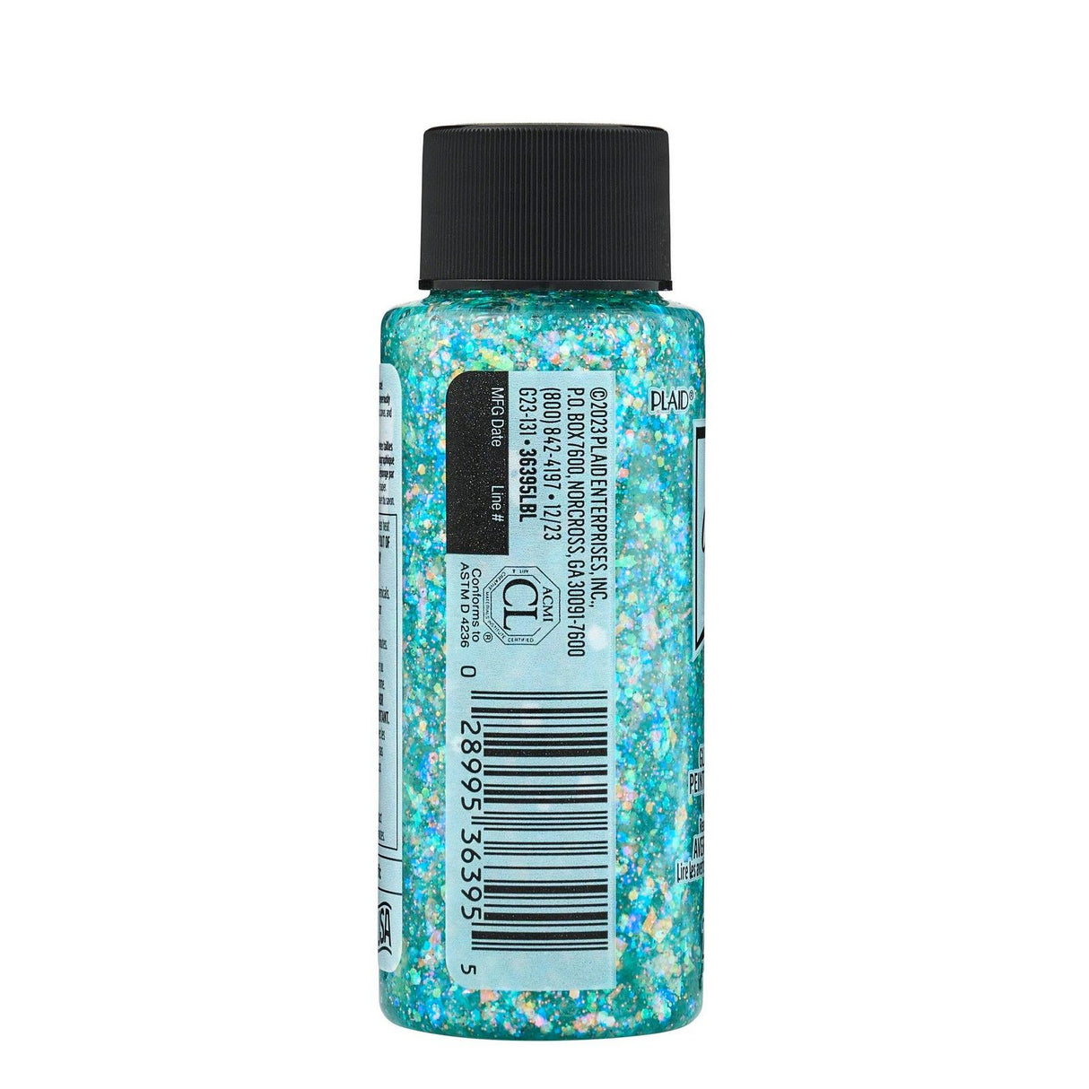 Folkart • peinture acrylique pastels pailletés menthe 59ml