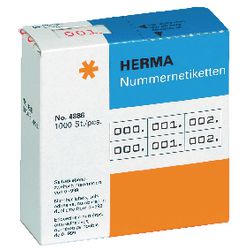 Étiquettes numérotées herma