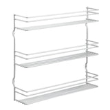 Metaltex gain de place cuisine intelligente étagère à épices pepito 3 niveaux 36x32x8 cm argent