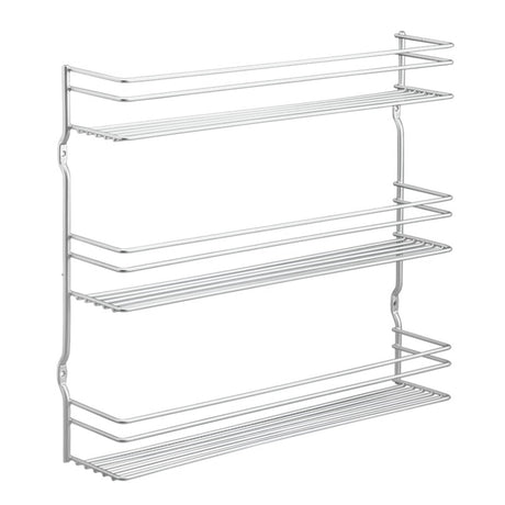 Metaltex gain de place cuisine intelligente étagère à épices pepito 3 niveaux 36x32x8 cm argent
