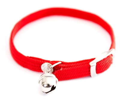 Collier Martin chat élastique nylon rouge