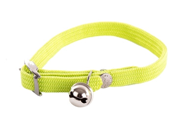 Collier Martin chat élastique nylon vert