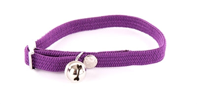 Collier Martin chat élastique nylon violet
