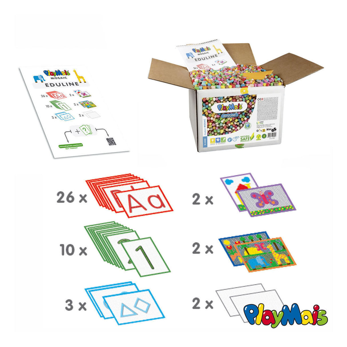Mosaïque Playmais eduline (>12 000 pièces)