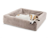 Housse polaire pour lit Bia panier pour chien taupe