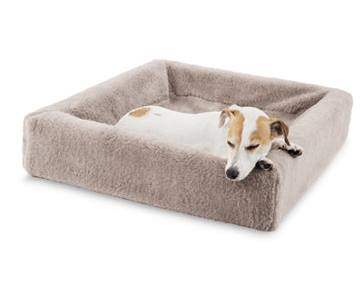 Housse polaire pour lit Bia panier pour chien taupe