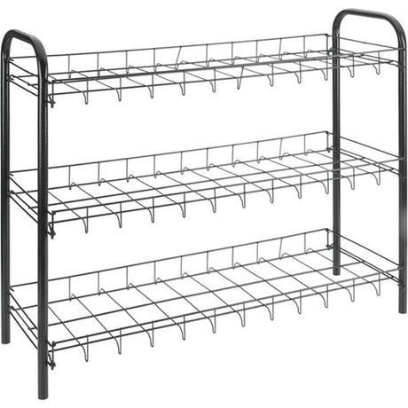 Rack de chaussures à chaussures Metaltex 3 étages 64x23x59 cm noir