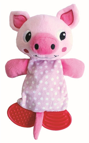 Kleine Schlingel spielen Teether Pig