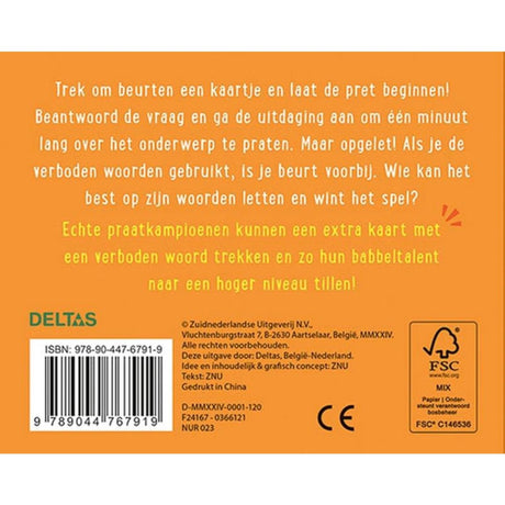 Deltas, surveillez vos paroles ! jeu de cartes
