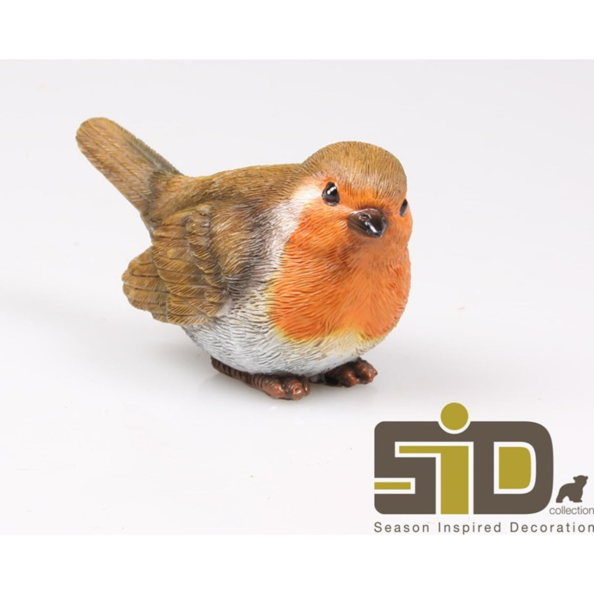 Statue de rouge-gorge oiseau décoration inspirée de la saison 11,5x5x6cm