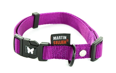 Collier Martin réglable en nylon violet