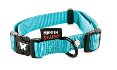 Collier Martin réglable nylon turquoise