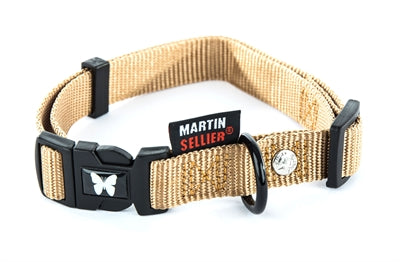 Collier Martin réglable en nylon beige