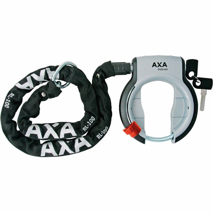 Axa antivol de cadre Defender noir argent + chaîne rlc100 art2