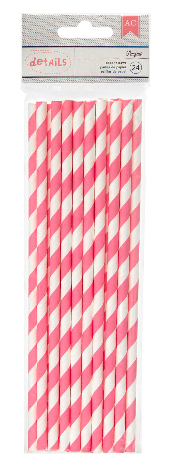 American crafts • paper straws 4 parfait stripe