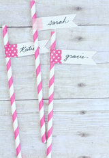 American crafts • paper straws 4 parfait stripe