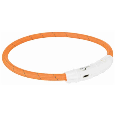 Trixie collier lumineux pour chien flash USB TPU nylon orange