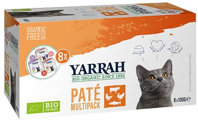 Yarrah bio multipack Pate Saumon Rund Dind Dinde Grain Poulet - Free