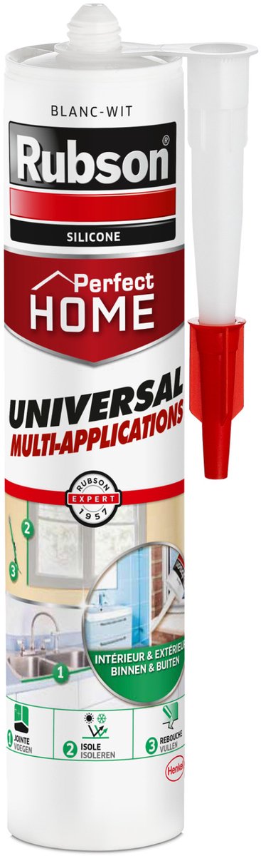 Rubson universal bouwkit 280 ml wit | hoogwaardige allround kit voor bouw- en renovatieprojecten | geschikt voor diverse materialen | duurzaam weerbestendig | voor afdichten, vullen en monteren | eenvoudig aan te brengen en sneldrogend.