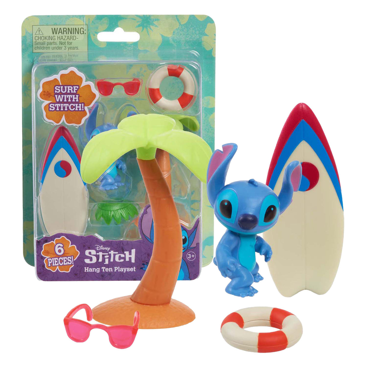 Spectron Stitch Speel Figure with Surfboard Play set, 5dlg.