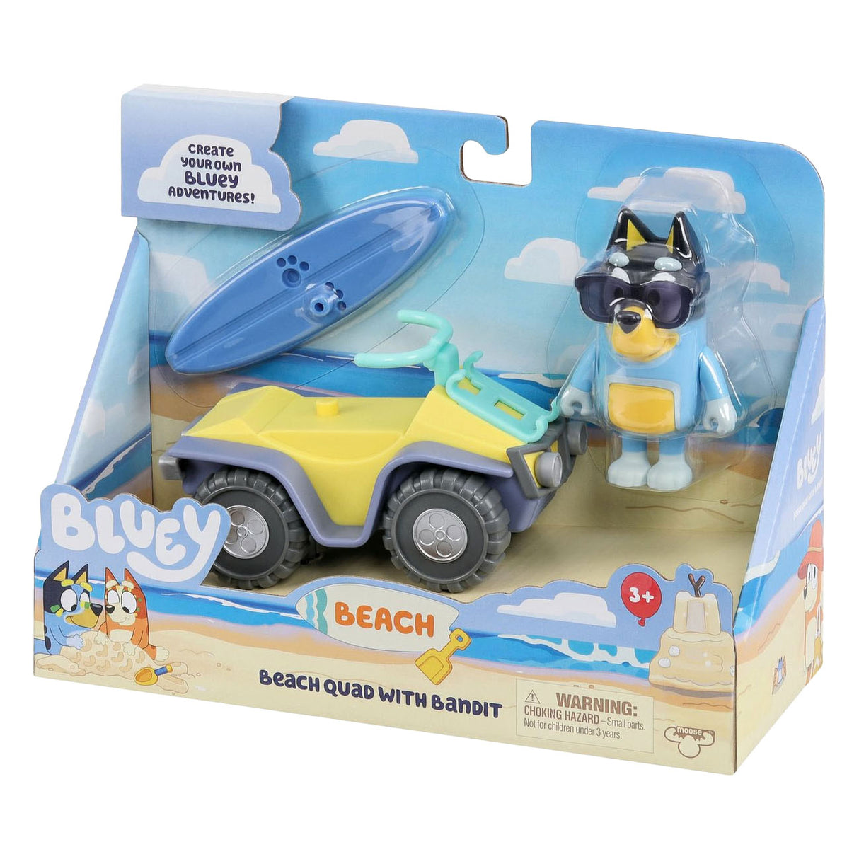 Moose toys bluey beach quad speelfiguur