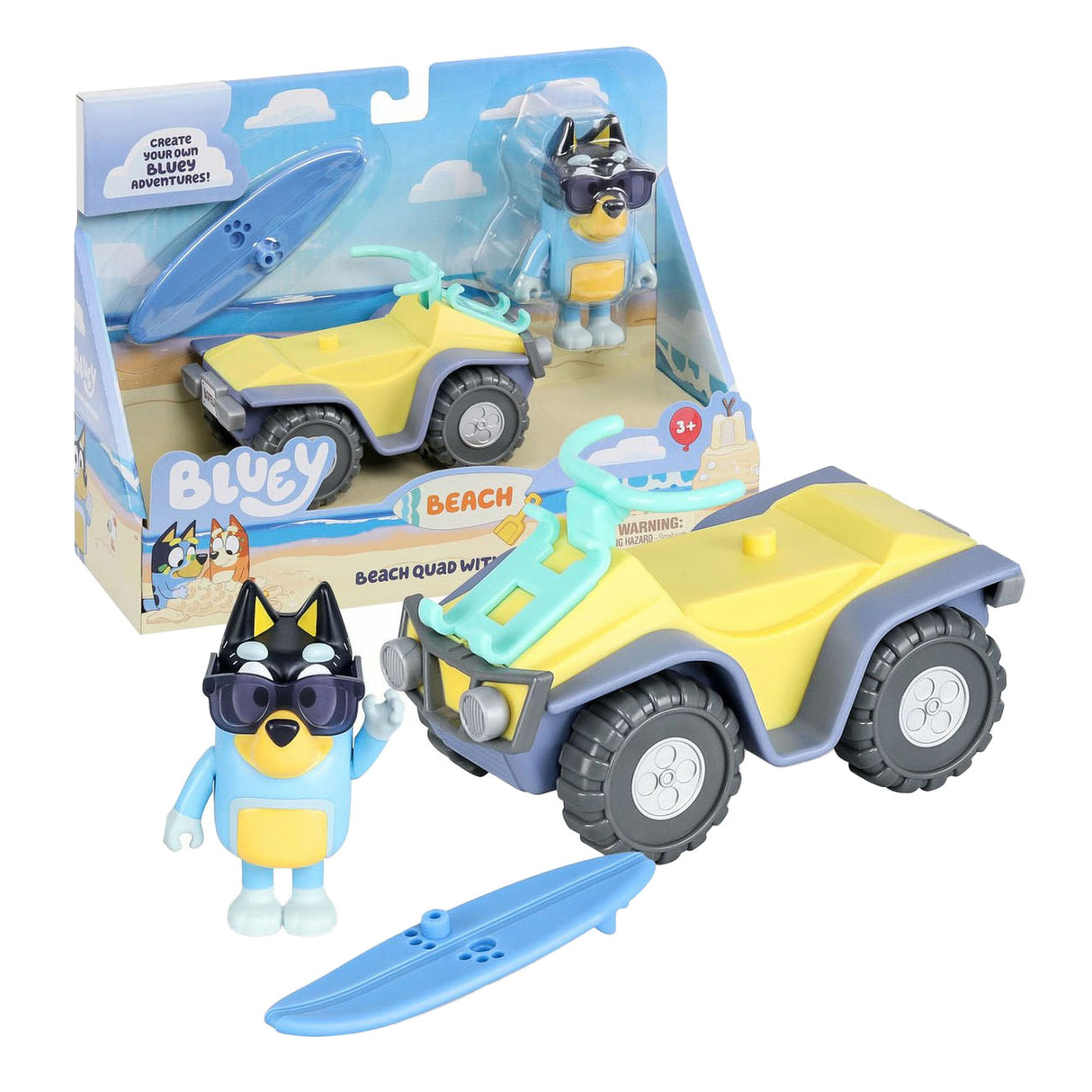 Moose Toys Bluey Beach Quad Speel Figure