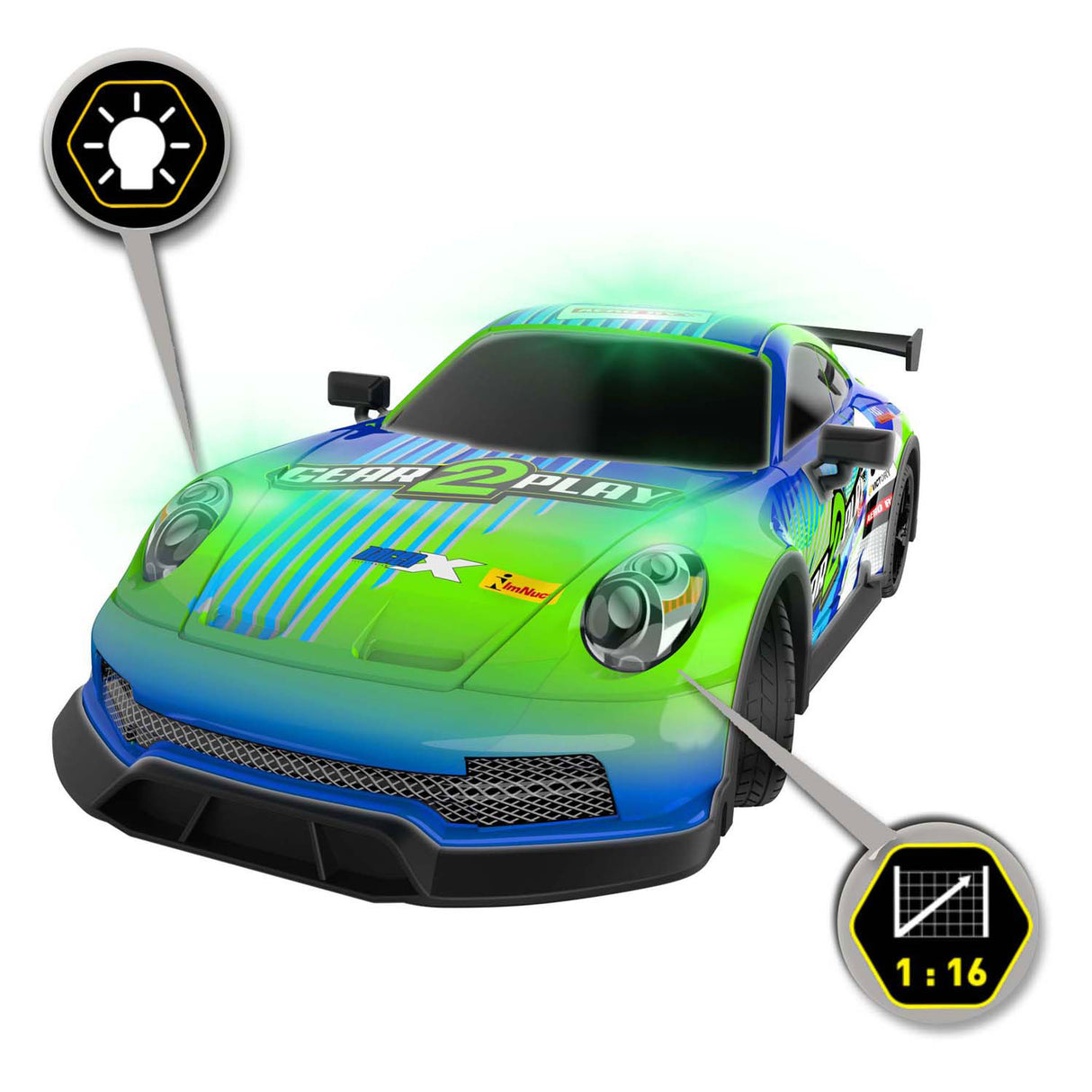Voiture télécommandée Gear2play RC Night Flash