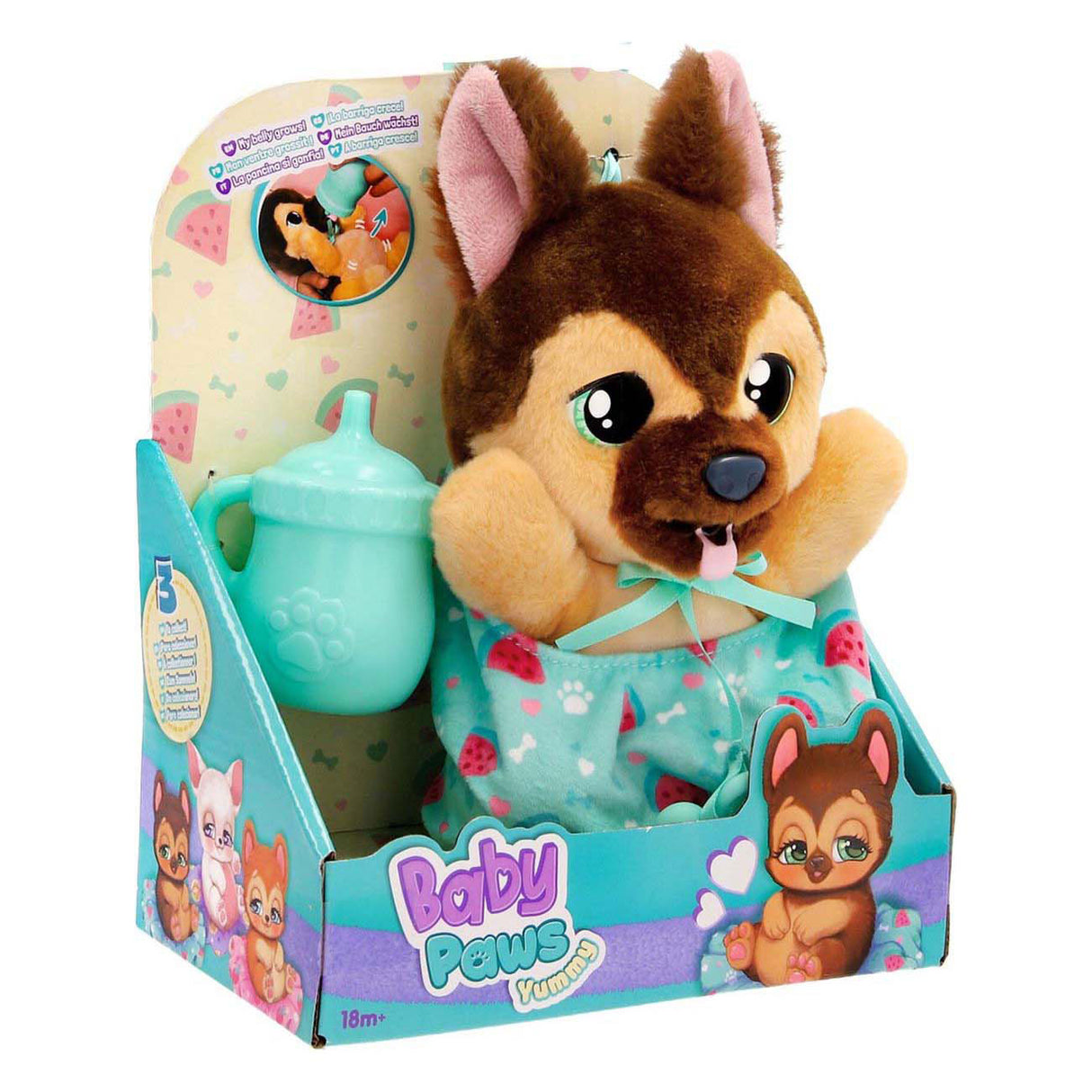Imc Toys Baby Paws Délicieux berger allemand en peluche interactive