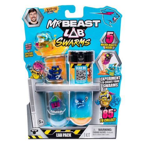 Figurine articulée Spectron Mrbeast Lab Swarms série 2, série atomique, paquet de 5