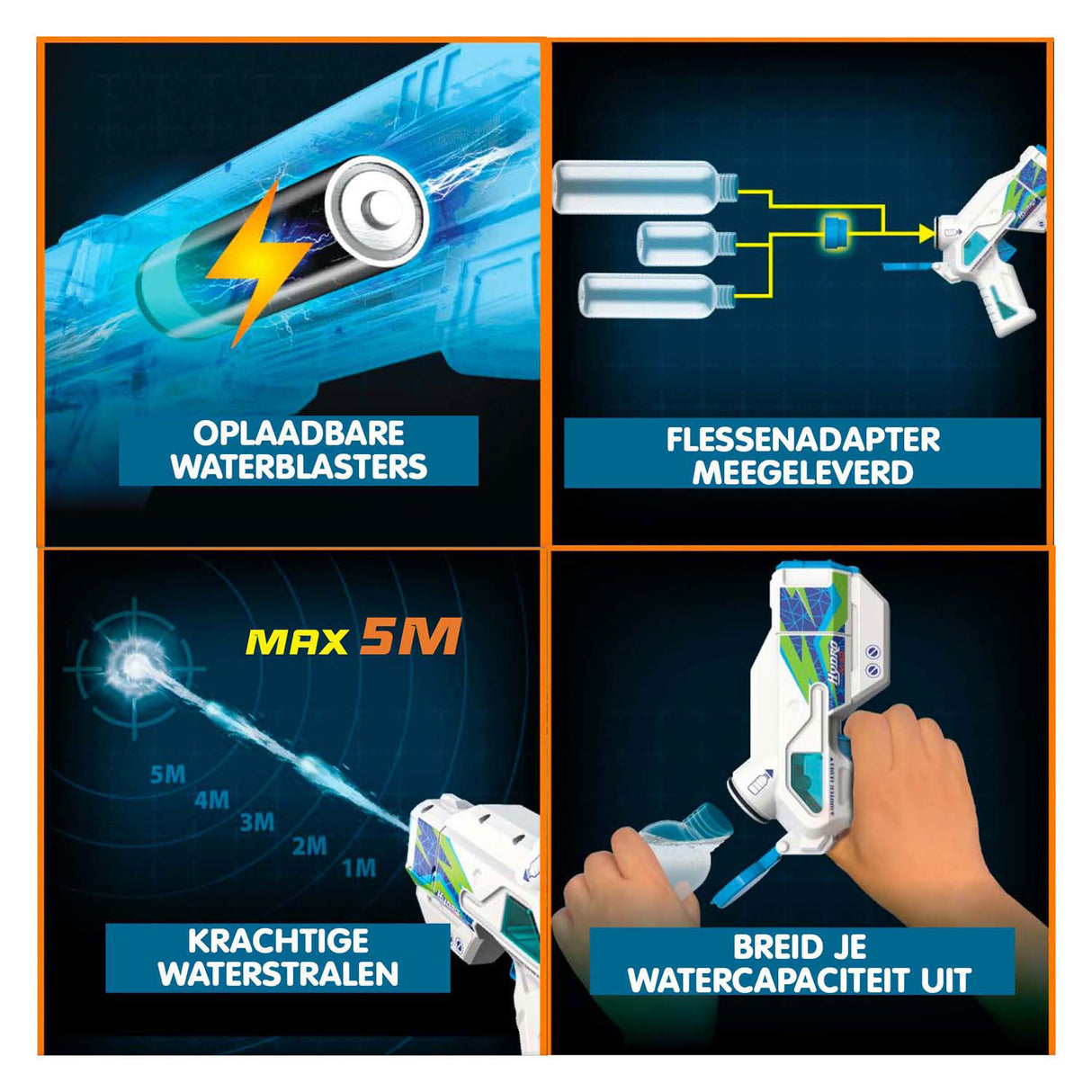 Silverlit hydro mad - mini pistolets à eau, pack de 2