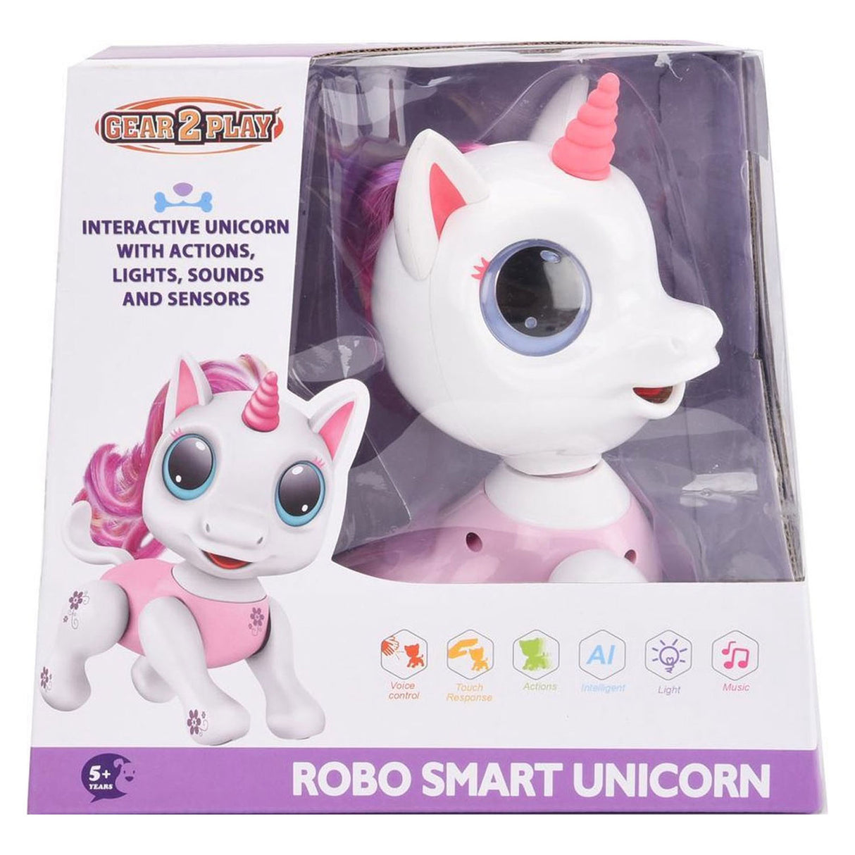 Gear2play robot licorne intelligente