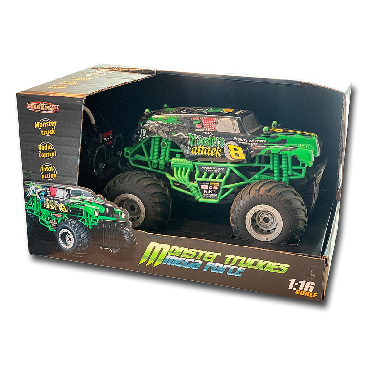 Gear2play RC Monster Truckies Mega Force 1:16 Voiture contrôlée