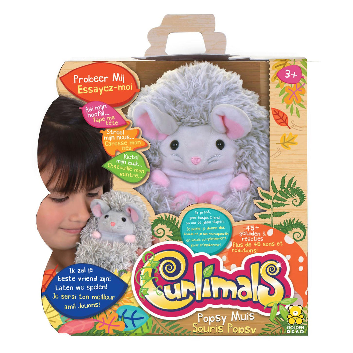 Spectron Curlimals Popsy The Mouse Interactive Hug