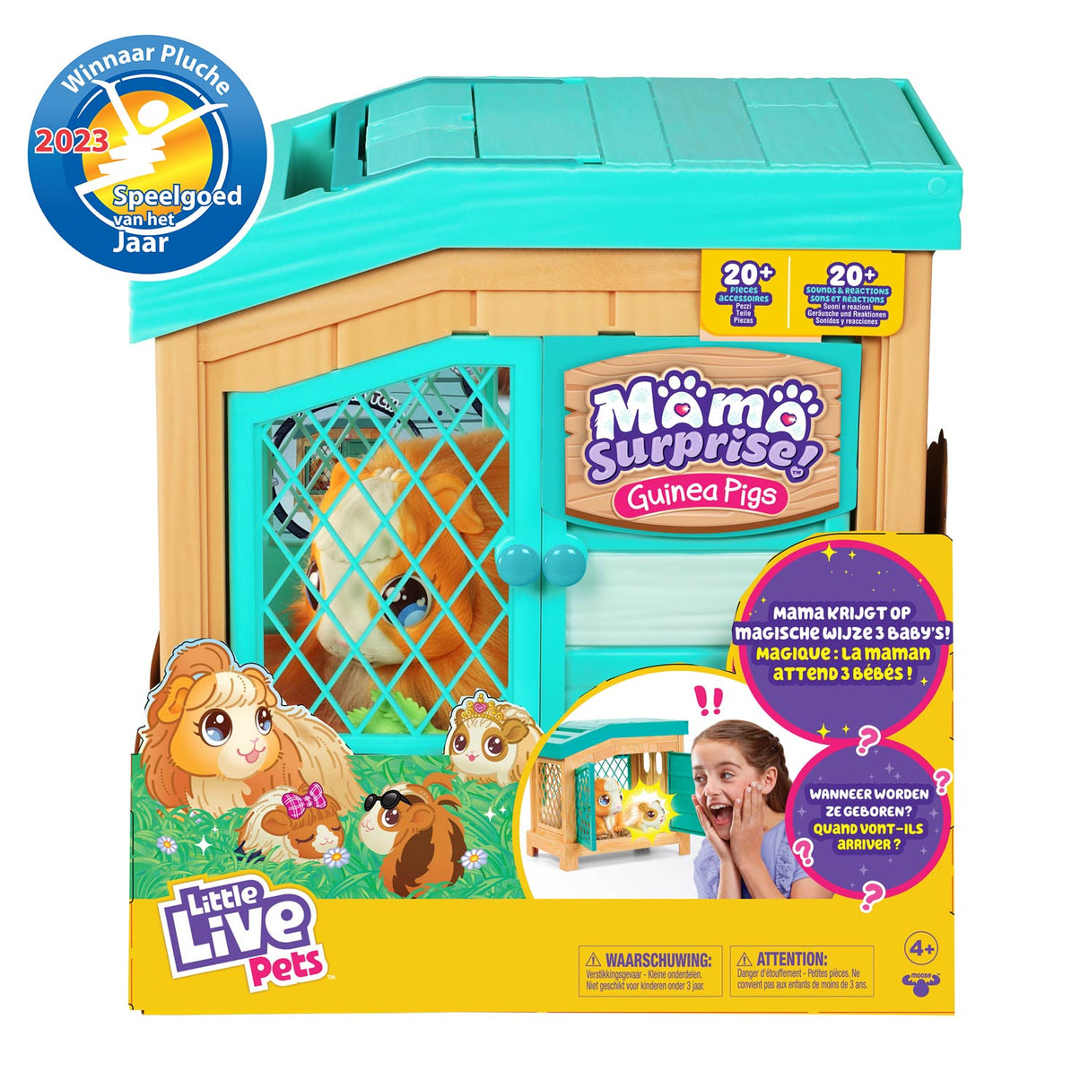 Moose toys little live pets mama surprise mini speelfiguur cavia