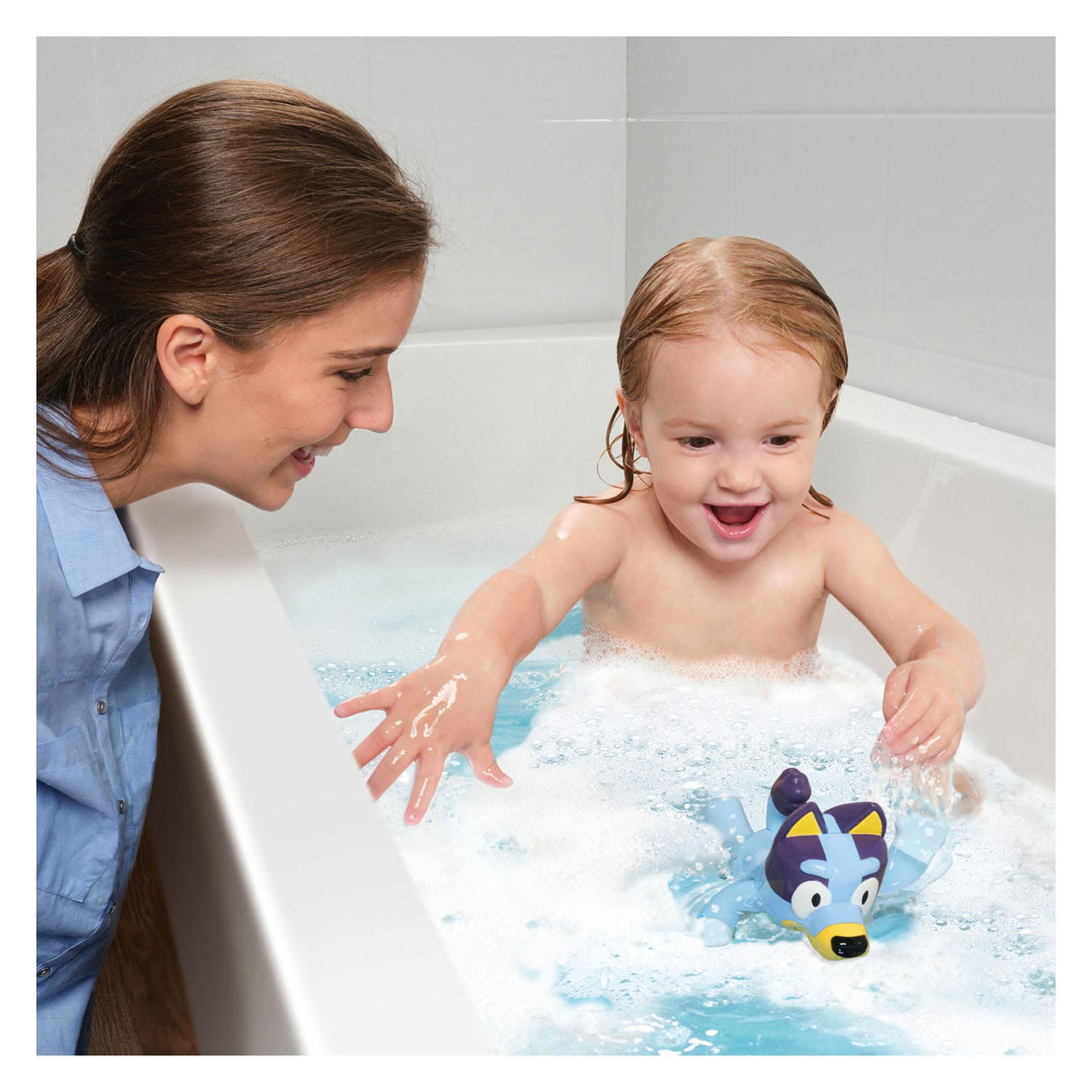 Jouet de bain figurine bleue nageuse Tomy
