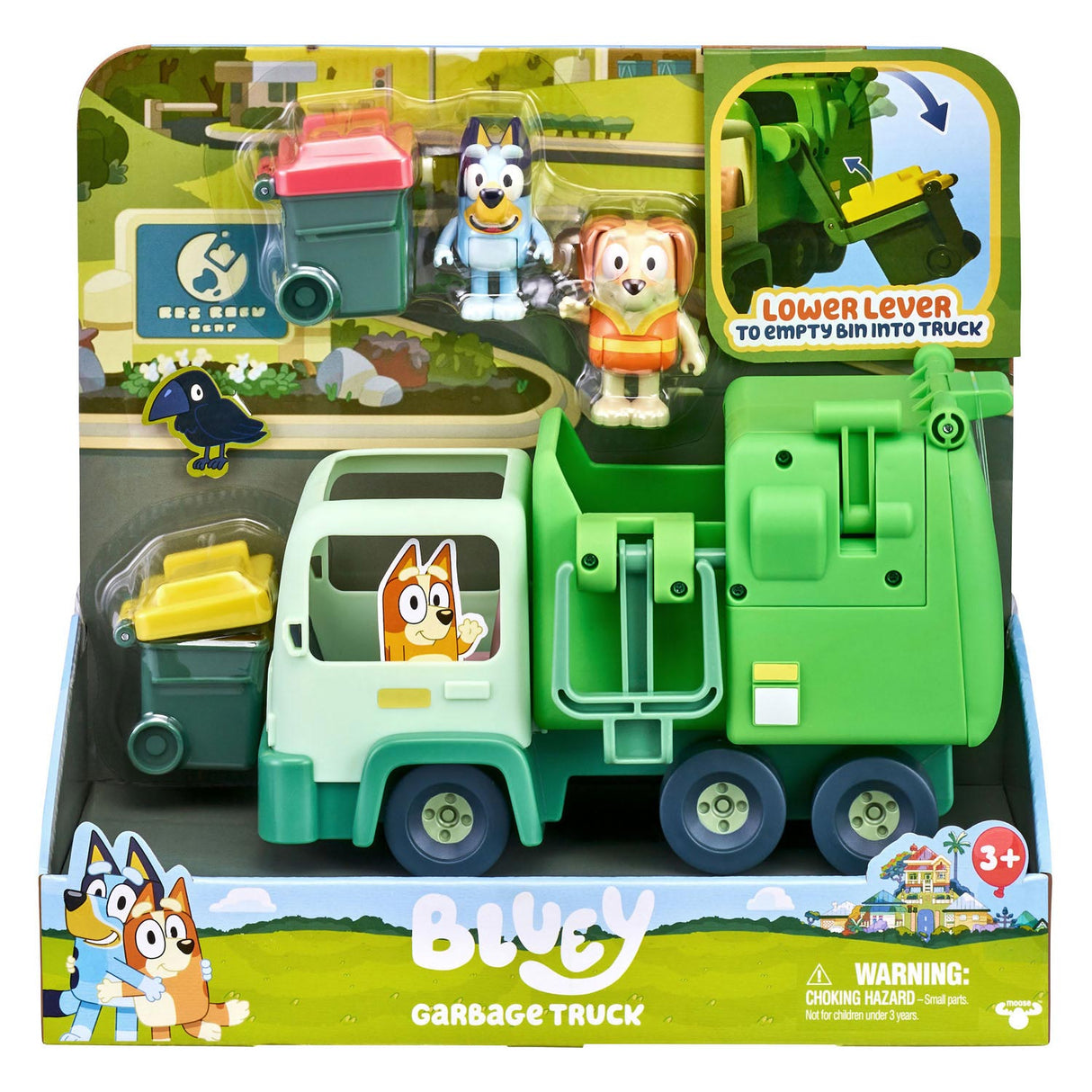 Moose Toys Bluey garbage truck with play figures