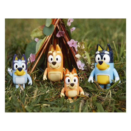 Figurines de jeu de la famille Bluey de Moose Toys, 4 pièces.