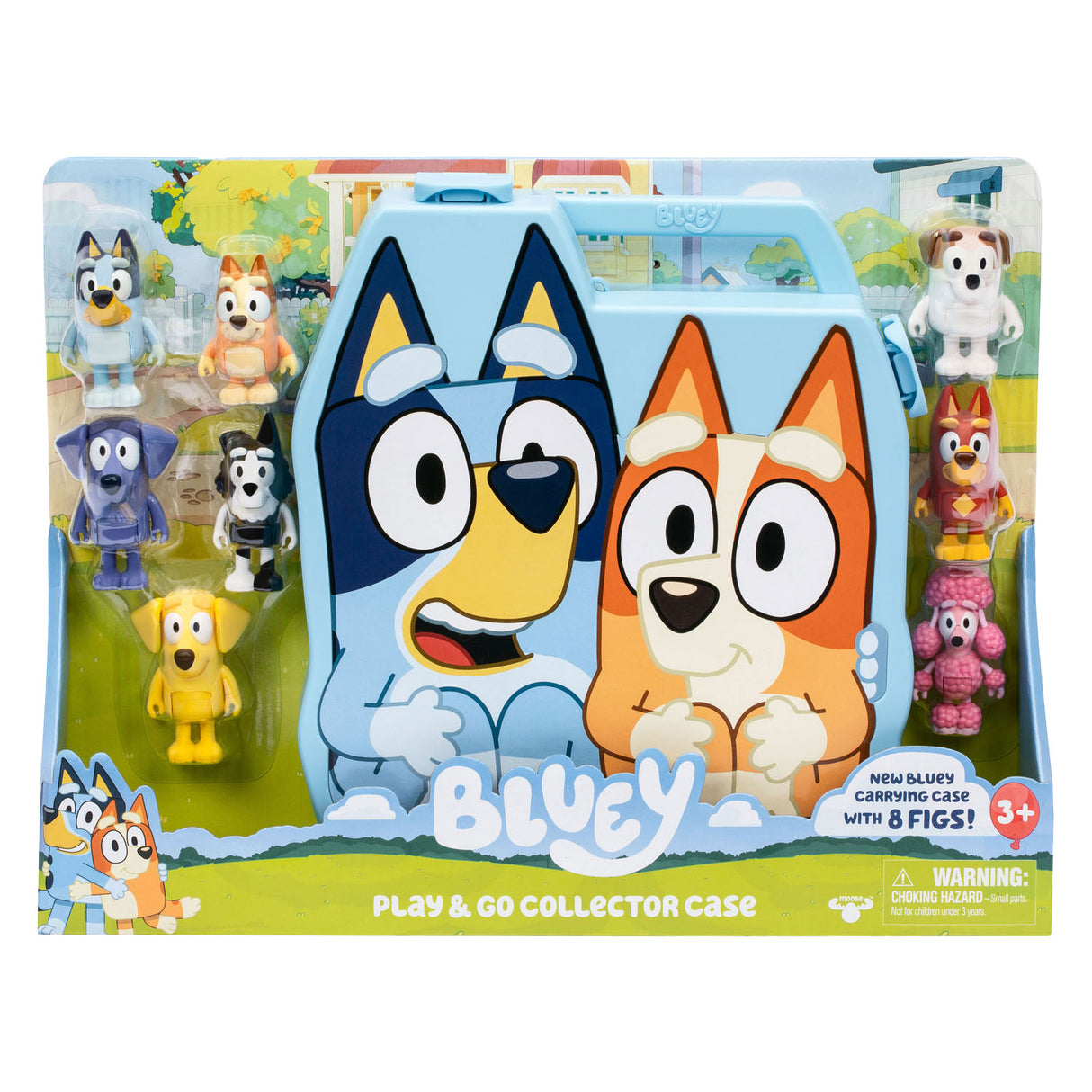 Mallette de rangement Bluey avec 8 figurines