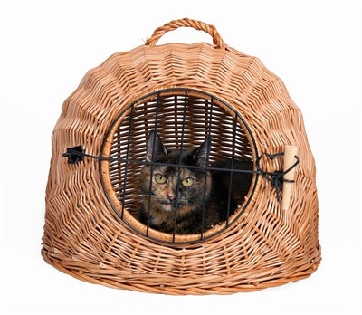 Cesta de gato de ratán trixie con puerta